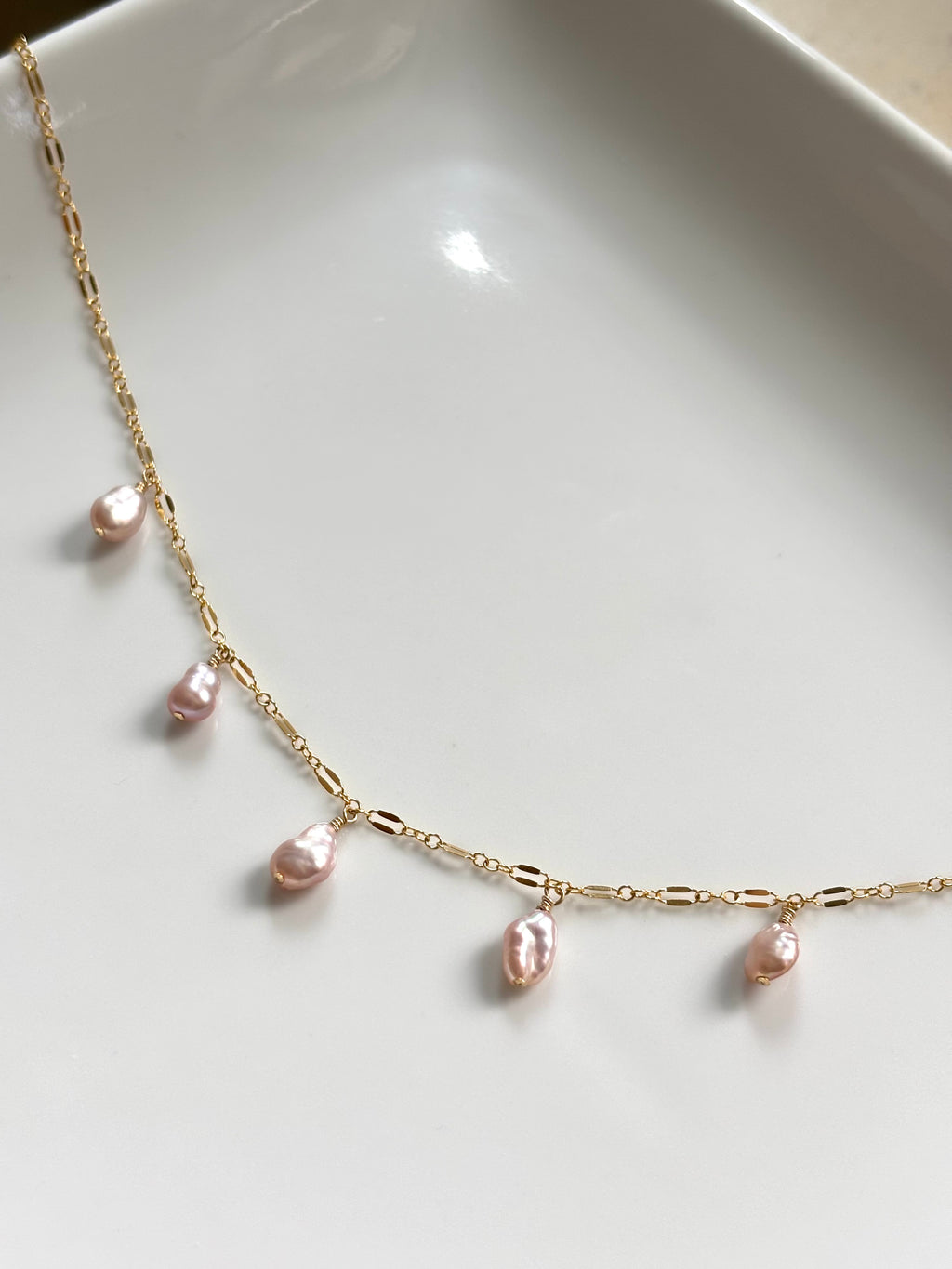KESHI CHANDELIER NECKLACE (Made to Order)