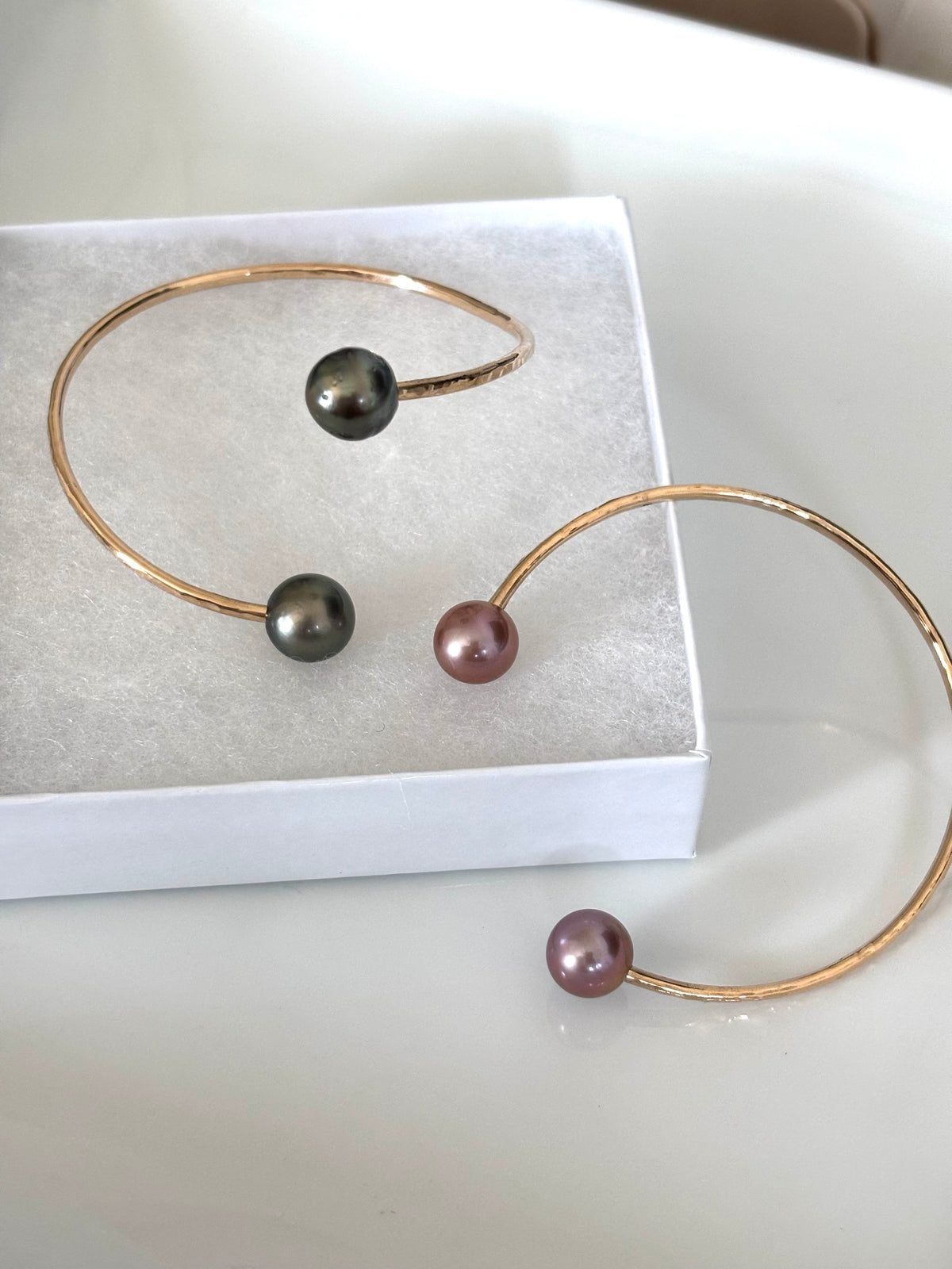 12G THICKER DOUBLE PEARL CUFFS