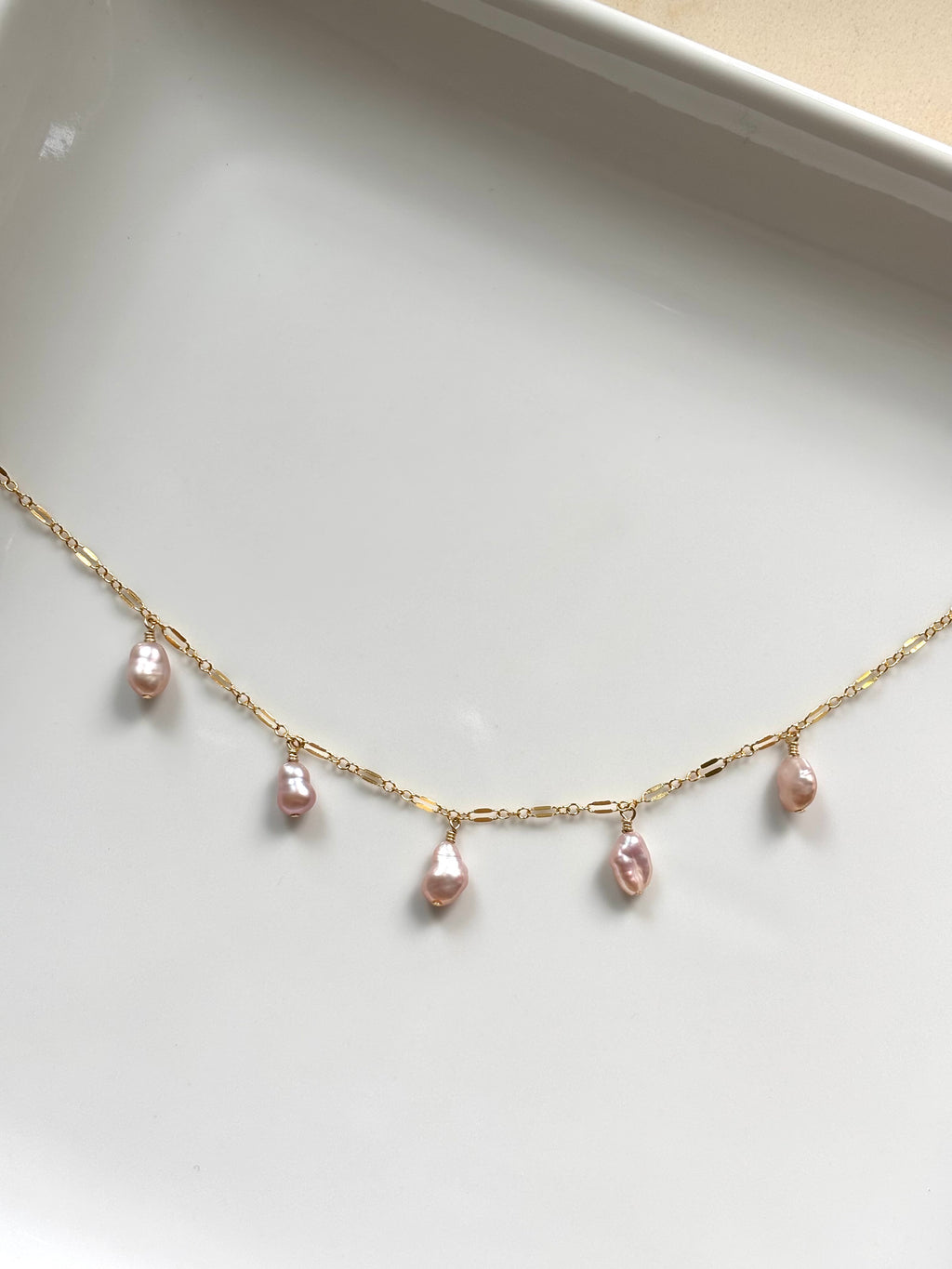 KESHI CHANDELIER NECKLACE (Made to Order)