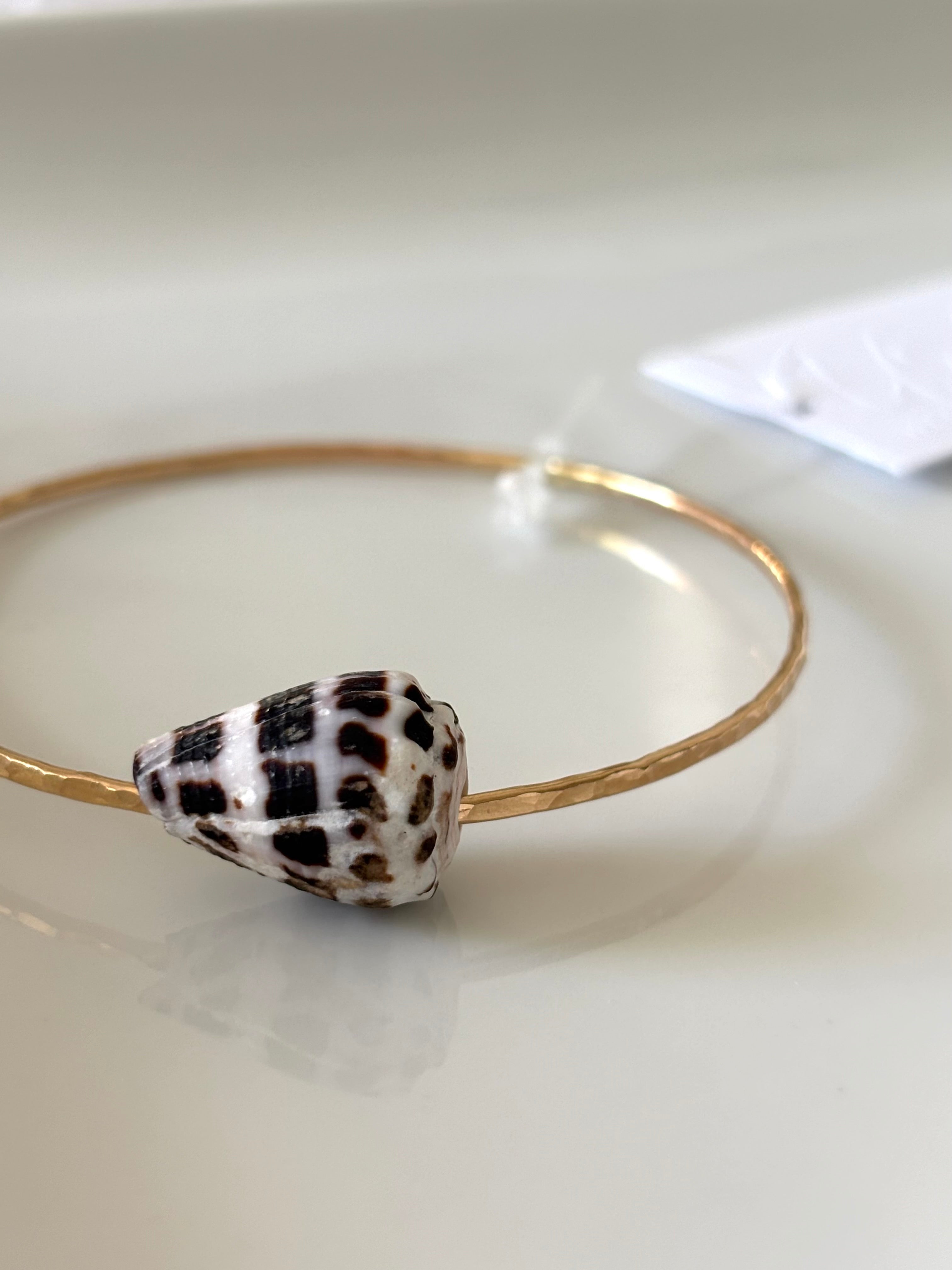 HEBREW CONE SHELL BANGLE