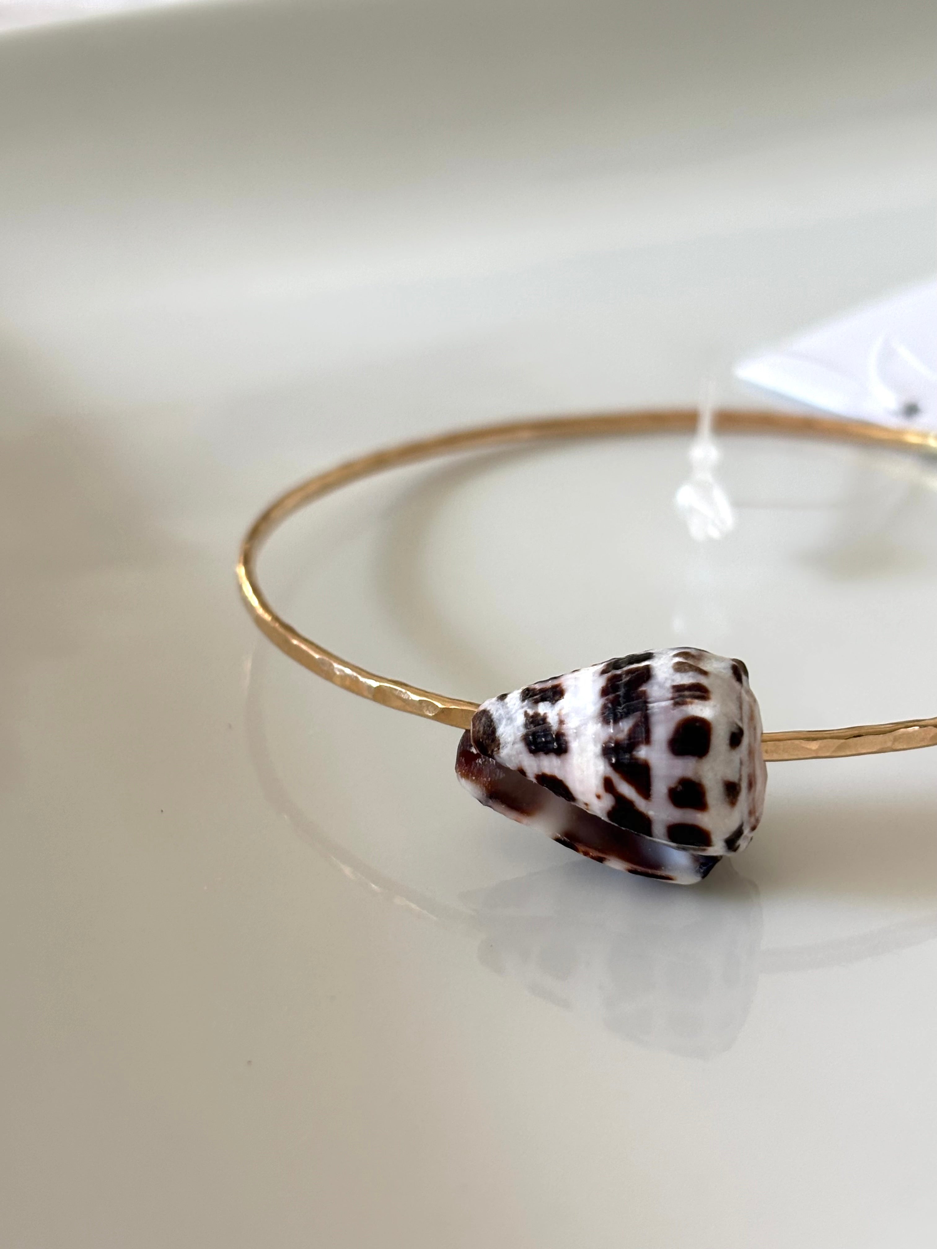 HEBREW CONE SHELL BANGLE